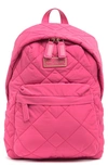 Marc Jacobs Quilted Nylon School Backpack In Peony