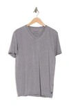 Lucky Brand V-neck Burnout T-shirt In Frost Grey