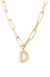 Nadri Pavé Initial Pendant Necklace In Gold D