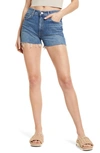 Mother Women's The Dutchie High-rise Stretch Cut-off Jean Shorts In Running With Scissors
