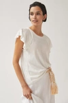 Paige Linnea Flutter Tee In White