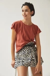 Paige Linnea Flutter Tee In Brown