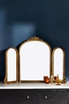 Anthropologie Gleaming Primrose Triptych Mirror In Brown