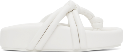 Mm6 Maison Margiela Knot-detailed Platform Sandals In White