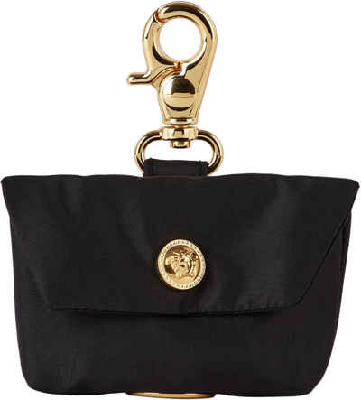 Versace Medusa Pet Waste Bag Holder And Charm In Black/gold