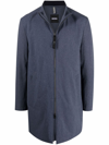 HUGO BOSS MICRO-PATTERN PERFORMANCE-STRETCH PACKABLE COAT