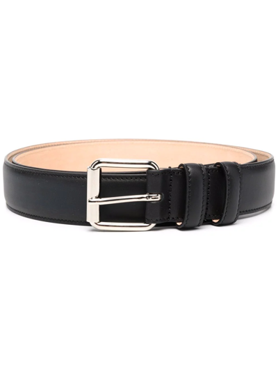 A.p.c. 3cm Paris Full-grain Leather Belt In Black