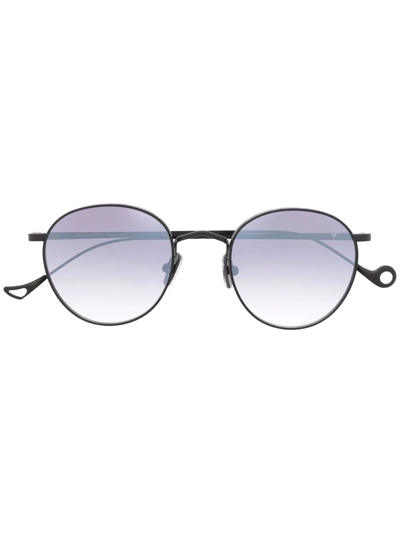 Eyepetizer Jockey Round-frame Sunglasses In Schwarz