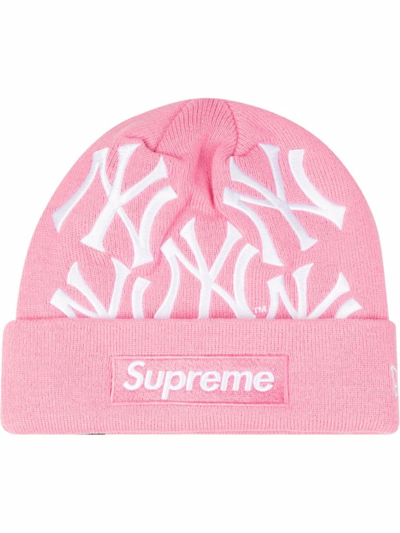 Supreme X New York Yankees X New Era Box Logo Beanie 