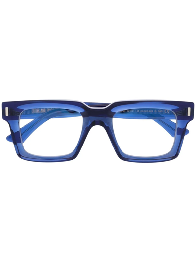 Cutler And Gross Square-frame Optical Glasses In Blau