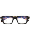 CUTLER AND GROSS TORTOISESHELL SQUARE-FRAME GLASSES