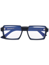 Cutler And Gross Square-frame Optical Glasses In Blau