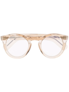 CUTLER AND GROSS TRANSPARENT ROUND-FRAME GLASSES