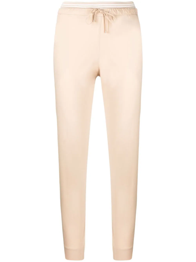 D.exterior Layered Waistband Tapered Trousers In Nude