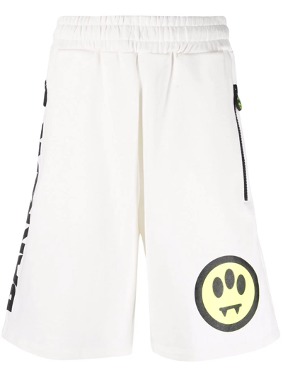 Barrow Side Logo Zip Pocket Shorts In White