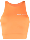 Palm Angels Track Stripe Logo Sports Bra In Orange