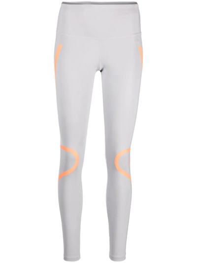 Adidas By Stella Mccartney Side-stripe Leggings In Grey