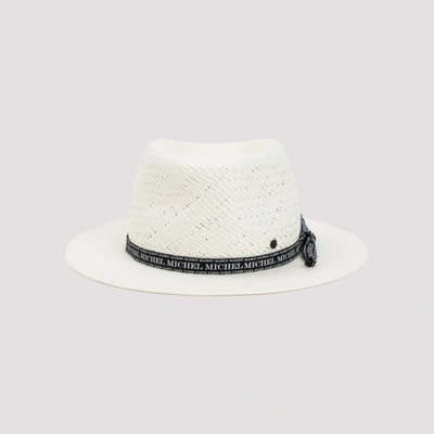 Maison Michel André Rollable Hat In White Black