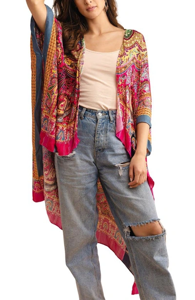 Saachi Multi Paisley High/low Duster