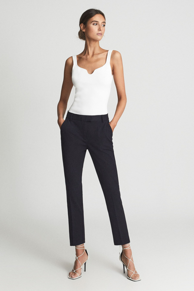 Reiss Joanne Slim Leg Pants In Navy