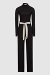 REISS BLACK ADA OPEN BACK JUMPSUIT