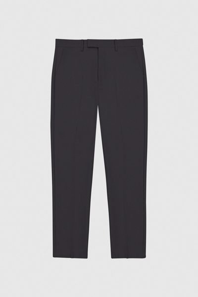 Reiss Hope Travel Slim Fit Trousers In Navy Blue