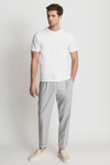 Reiss Christopher Towelling Crewneck Tee In White