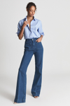 Reiss Cotton Poplin Shirt In Blue