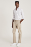Reiss Pitch Slim-fit Stretch-cotton Trousers In Stone