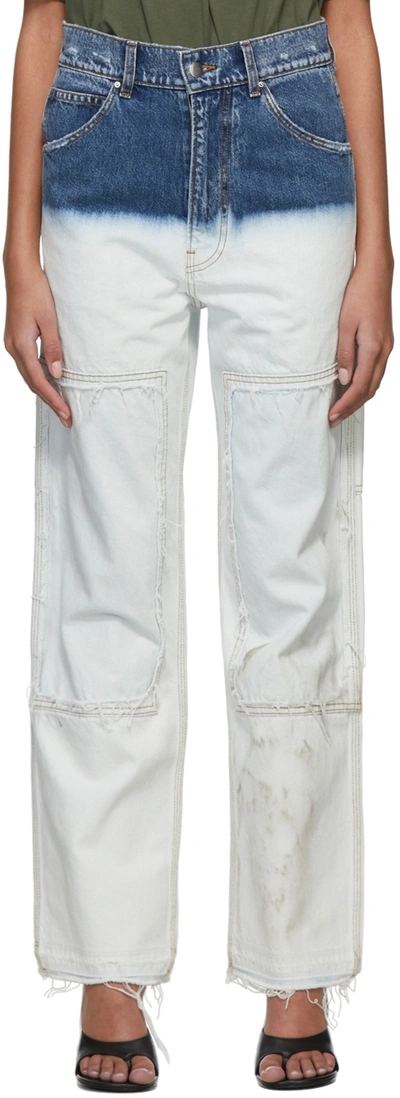 Amiri Carpenter Bleached Straight-leg High-rise Jeans In Bleached O