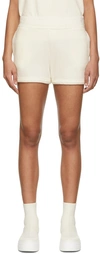 Loulou Studio Tonal Logo-embroidered Cotton Shorts In Ivory