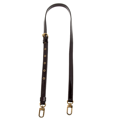 Pre-owned Louis Vuitton Amarante Vernis Leather Adjustable Bag Strap In Burgundy