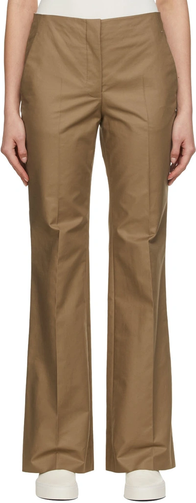 The Row Tan Vasco Trousers In Taupe