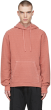 John Elliott Raw-edge Jacquard Terry Hoodie In Terra Cotta