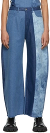 MARQUES' ALMEIDA BLUE WIDE JEANS