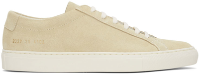 Common Projects Off-white Suede Achilles Low Sneakers In 4102 Off White