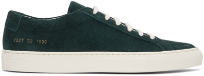 Common Projects Green Suede Achilles Low Trainers