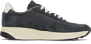 Common Projects Track 80 Leather-trimmed Suede And Ripstop Sneakers In Black