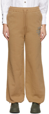 Ganni Tan Isoli Lounge Pants In 694 Tiger's Eye