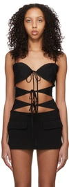 LADO BOKUCHAVA BLACK SHIBARI CAMISOLE