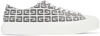 Givenchy City Sneakers In 4g Jacquard In 004 Wht/blk