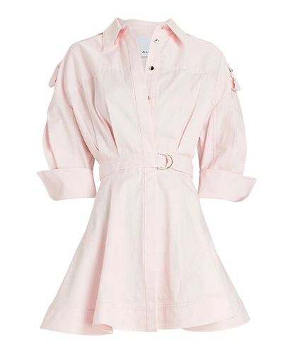 Acler Vienna Cotton Mini Dress In Pink