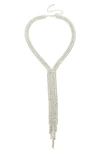 Eye Candy Los Angeles Cindy Long Fringe Necklace In Silver