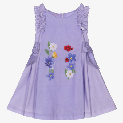Lapin House Kids' Girls Purple Cotton Dress