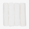 PIPPI WHITE ORGANIC COTTON MUSLIN CLOTHS (4 PACK)