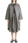 Cecilie Bahnsen Fulton Quilted Floral-embroidered Coat In Grey