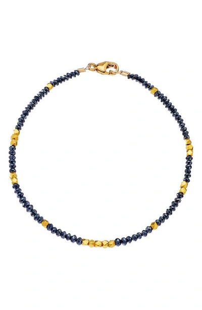 SETHI COUTURE SETHI COUTURE NOIR BLACK DIAMOND & GOLD BEAD BRACELET
