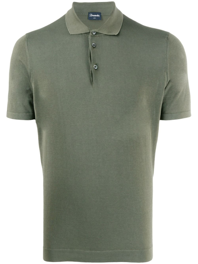 Drumohr Solid-color Polo Shirt In Verde