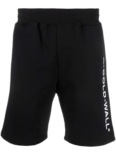 A-cold-wall* Print Black Bermuda Shorts In Nero