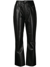 Agolde Black High Waisted Flared Pants In Nero